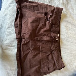 Hollister Brown Mini Skirt